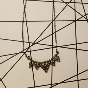 A gold and bronze necklace